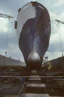 An APL container ship under construction